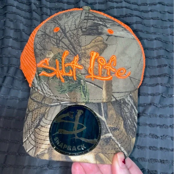 Orange and camo salt life hat shipping tonight)